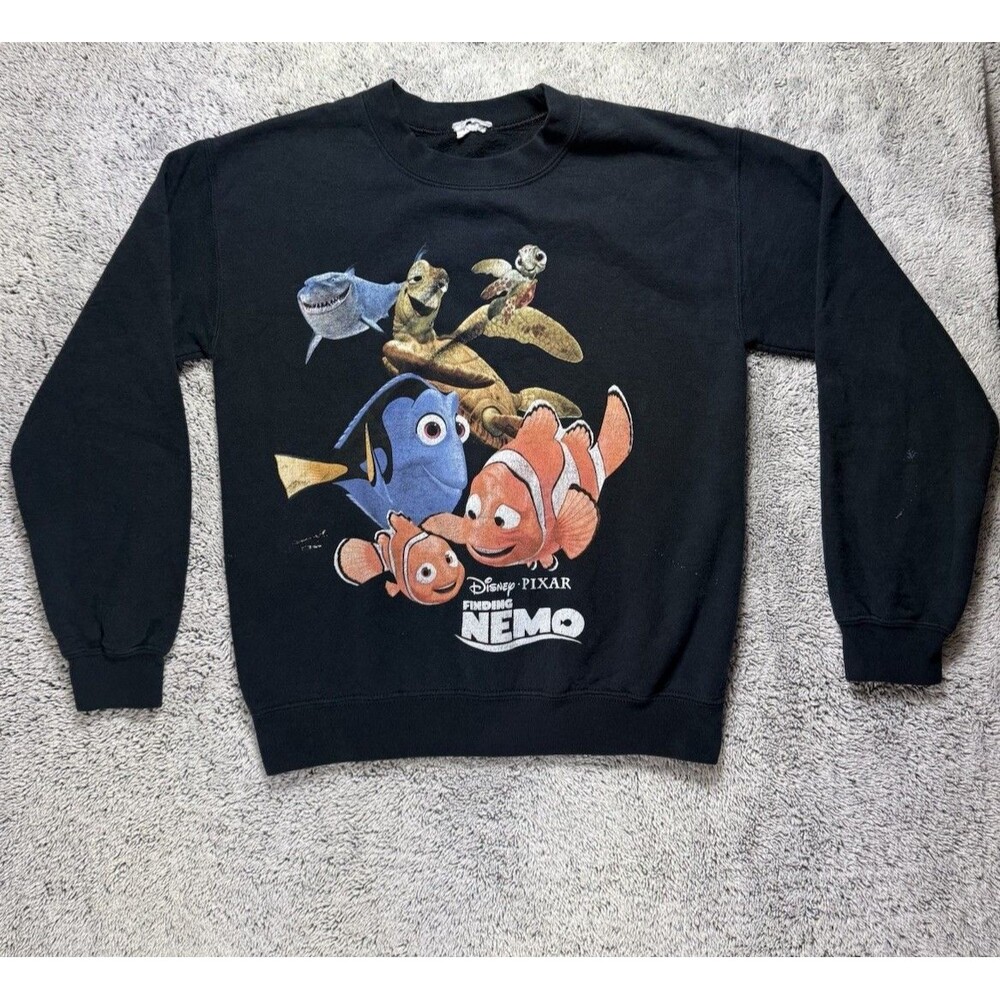 Vintage Disney Pixar Finding Nemo Movie Promo Crew Sweatshirt Sz M Freeze Y2K